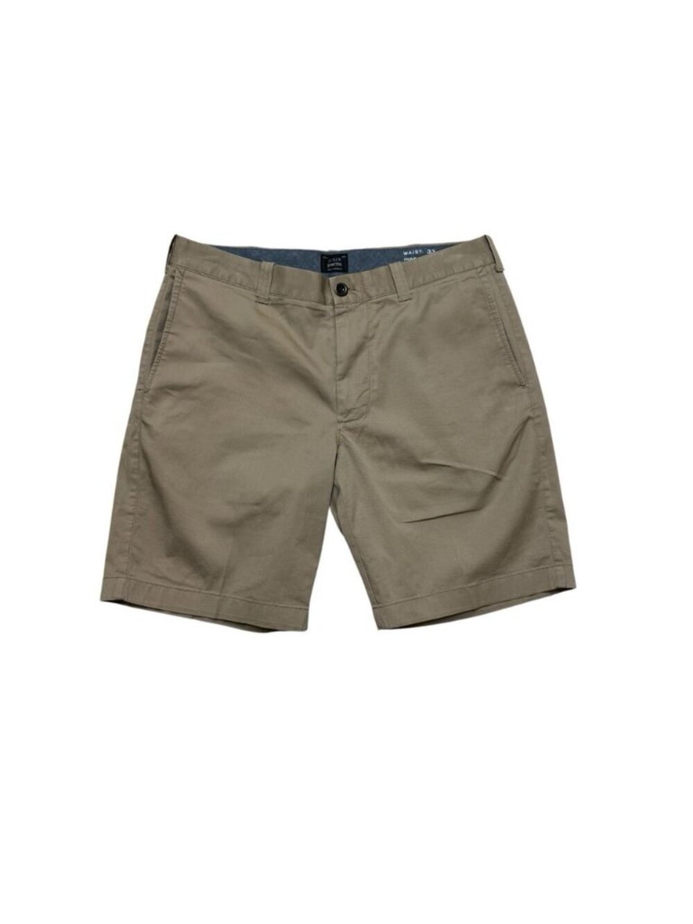 J.Crew Stretch Chino Shorts Men’s 33 Khaki Tan 9 Inch Inseam